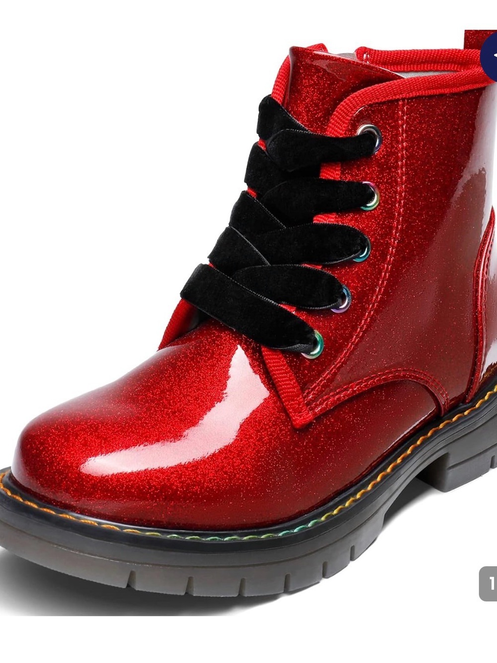 NWT Dream Paris Red Glitter Red Boots